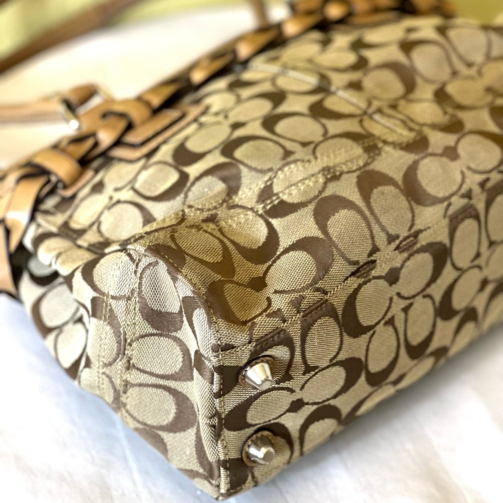 COACH💥VINTAGE~SOLD OUT💥Hamptons Signature Carryall Tote Bag - Picture 4 of 12